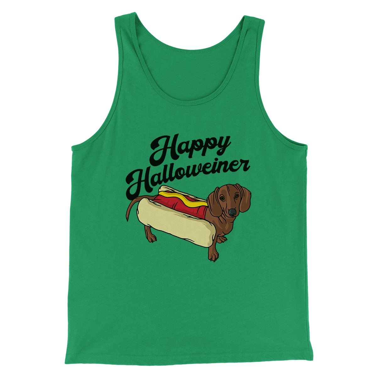 Happy Hallowiener Men/Unisex Tank Top | Funny Shirt from Famous In Real Life