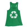 Recycle Symbol Women's Flowey Tank Top Kelly | Funny Shirt from Famous In Real Life
