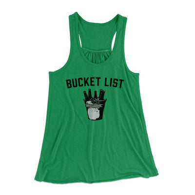 Bucket List Women's Flowey Tank Top Kelly | Funny Shirt from Famous In Real Life