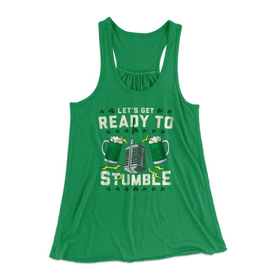 Let's Get Ready To Stumble Women's Flowey Tank Top Kelly | Funny Shirt from Famous In Real Life