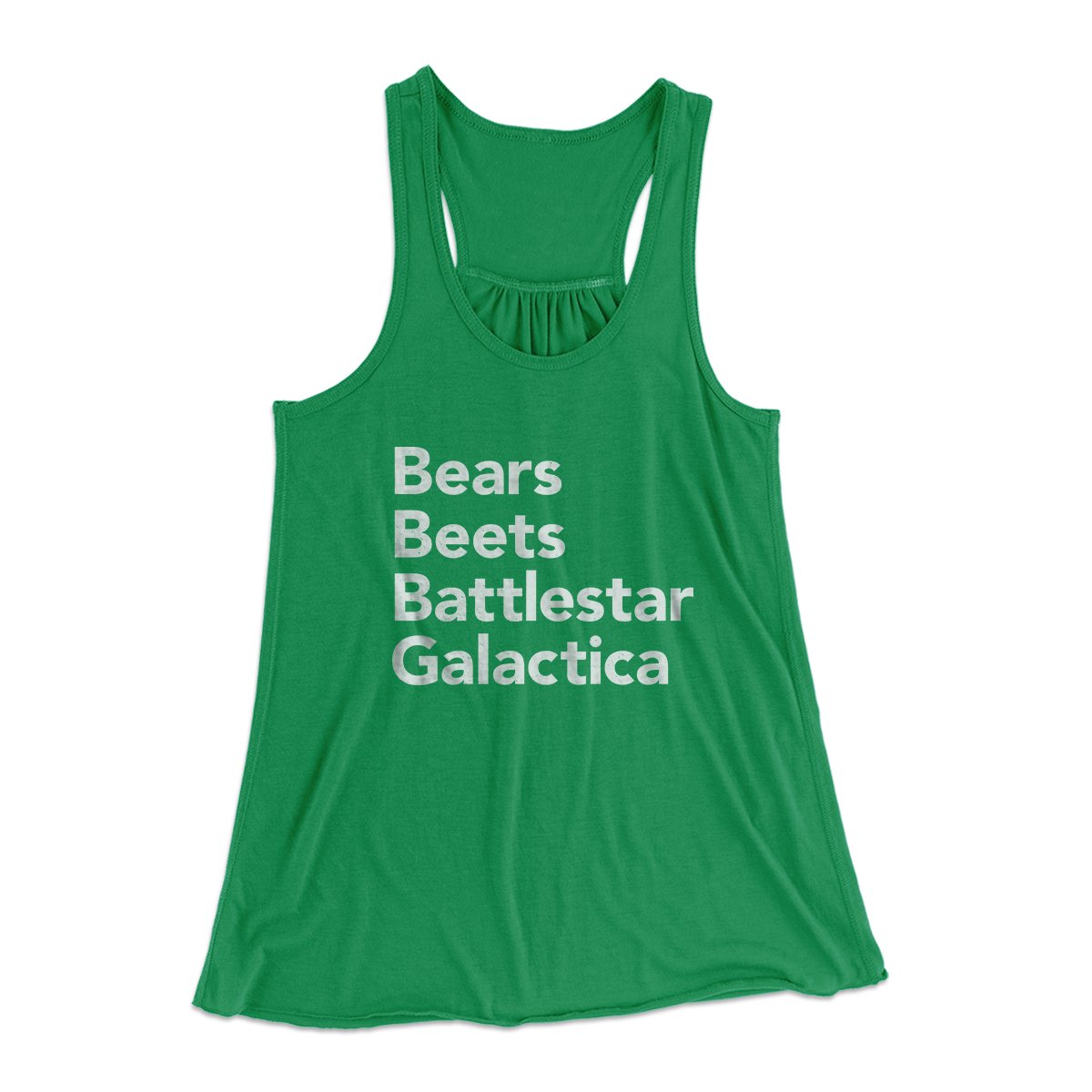 Bears, Beets, Battlestar Galactica Women's Flowey Tank Top | Funny Shirt from Famous In Real Life