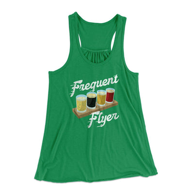 Frequent Flyer Women's Flowey Tank Top Kelly | Funny Shirt from Famous In Real Life
