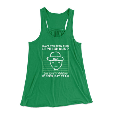 Alabama Leprechaun Amateur Sketch Women's Flowey Tank Top Kelly | Funny Shirt from Famous In Real Life