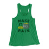 Make It Rain Women's Flowey Tank Top Kelly | Funny Shirt from Famous In Real Life