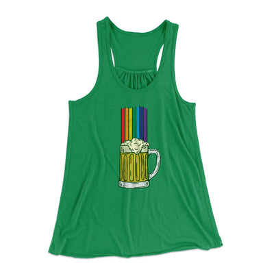 Beer Rainbow Women's Flowey Tank Top Kelly | Funny Shirt from Famous In Real Life
