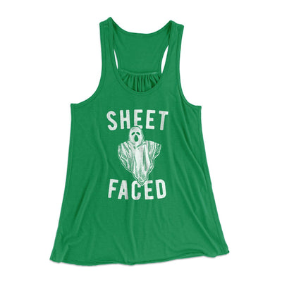 Sheet Faced Women's Flowey Tank Top Kelly | Funny Shirt from Famous In Real Life