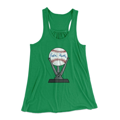 Babe Ruth Signed Ball Women's Flowey Tank Top Kelly | Funny Shirt from Famous In Real Life