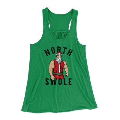 North Swole Women's Flowey Tank Top Kelly | Funny Shirt from Famous In Real Life