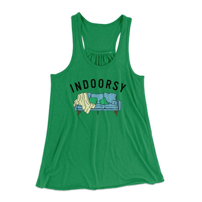 Indoorsy Women's Flowey Tank Top Kelly | Funny Shirt from Famous In Real Life