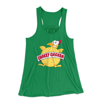 Chokey Chicken Women's Flowey Tank Top Kelly | Funny Shirt from Famous In Real Life