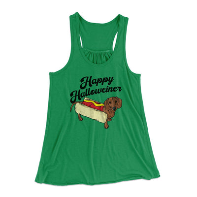 Happy Hallowiener Women's Flowey Tank Top Kelly | Funny Shirt from Famous In Real Life