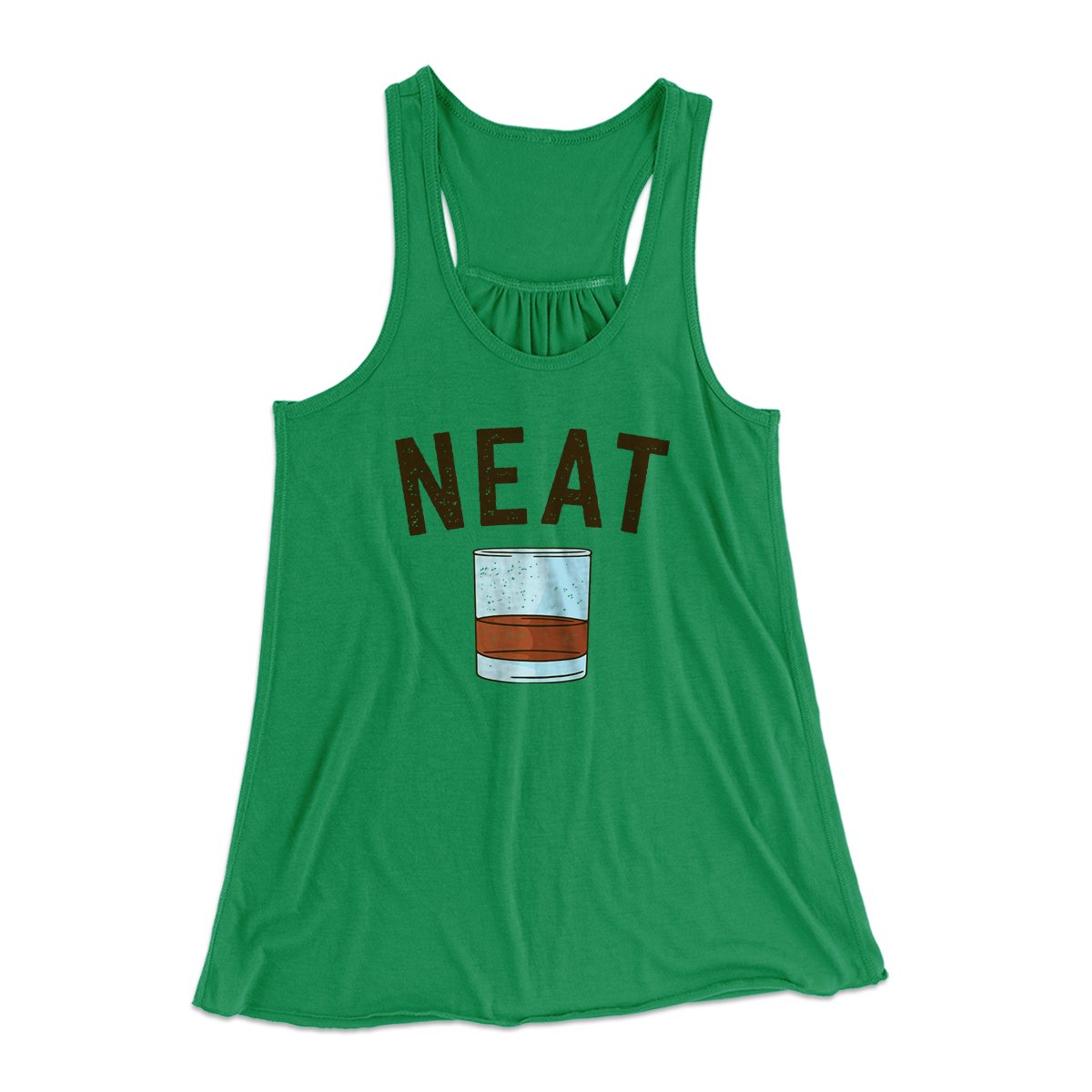 Whiskey- Neat Women's Flowey Tank Top | Funny Shirt from Famous In Real Life