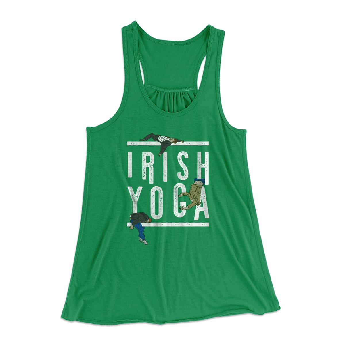 Irish Yoga Women's Flowey Tank Top | Funny Shirt from Famous In Real Life