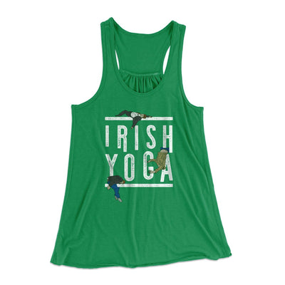 Irish Yoga Women's Flowey Tank Top Kelly | Funny Shirt from Famous In Real Life