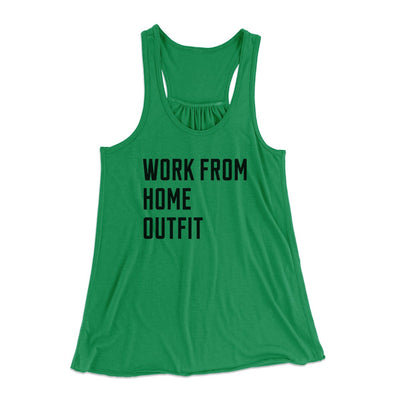 Work From Home Outfit Women's Flowey Tank Top Kelly | Funny Shirt from Famous In Real Life