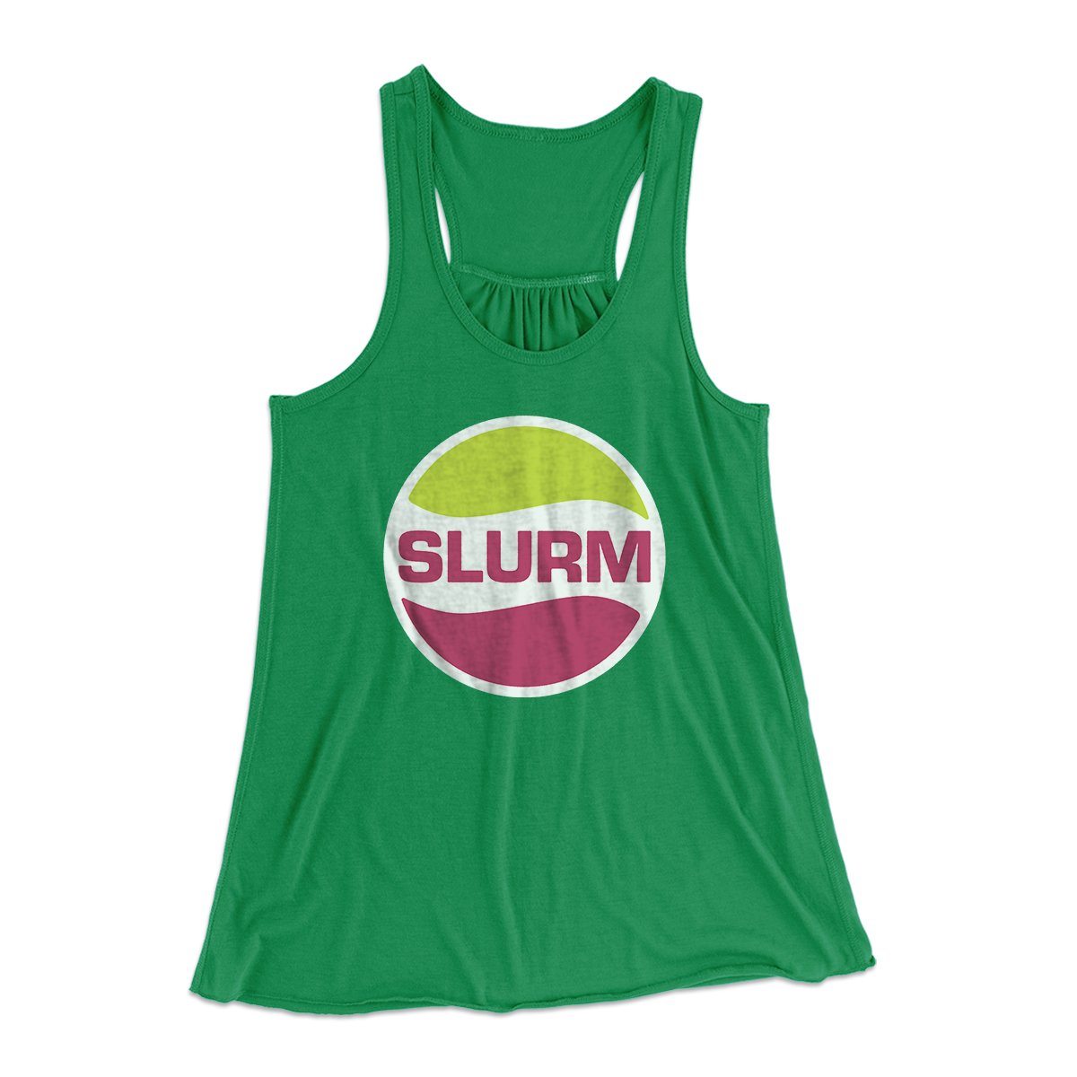 Slurm Women's Flowey Tank Top Kelly | Funny Shirt from Famous In Real Life