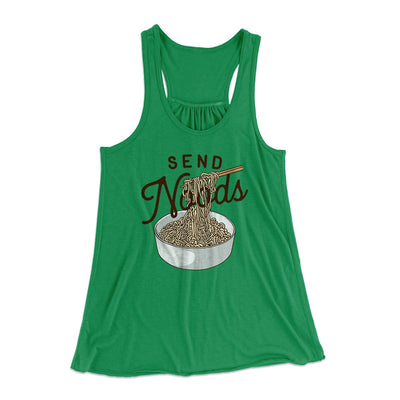 Send Noods Women's Flowey Tank Top Kelly | Funny Shirt from Famous In Real Life