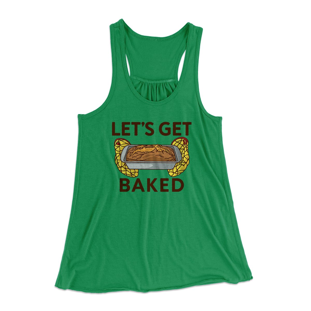 Let's Get Baked Women's Flowey Tank Top | Funny Shirt from Famous In Real Life
