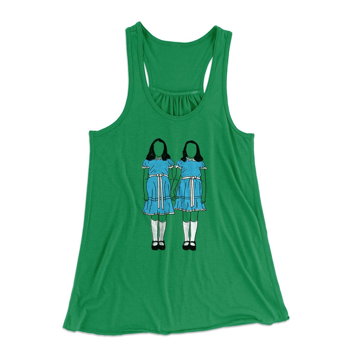 Grady Twins Women's Flowey Tank Top Kelly | Funny Shirt from Famous In Real Life