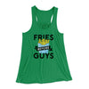 Fries Before Guys Funny Women's Flowey Tank Top Kelly | Funny Shirt from Famous In Real Life