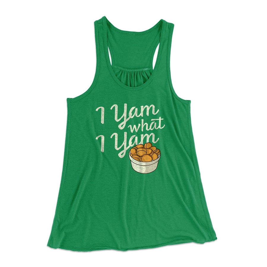 I Yam What I Yam Funny Thanksgiving Women's Flowey Tank Top | Funny Shirt from Famous In Real Life