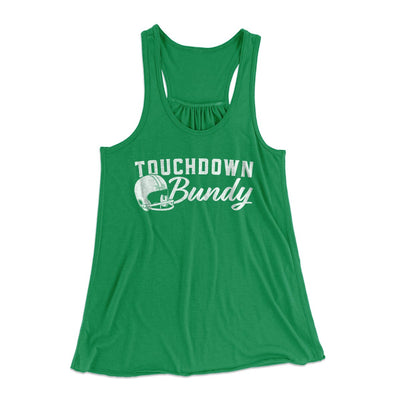 Touchdown Bundy Women's Flowey Tank Top Kelly | Funny Shirt from Famous In Real Life
