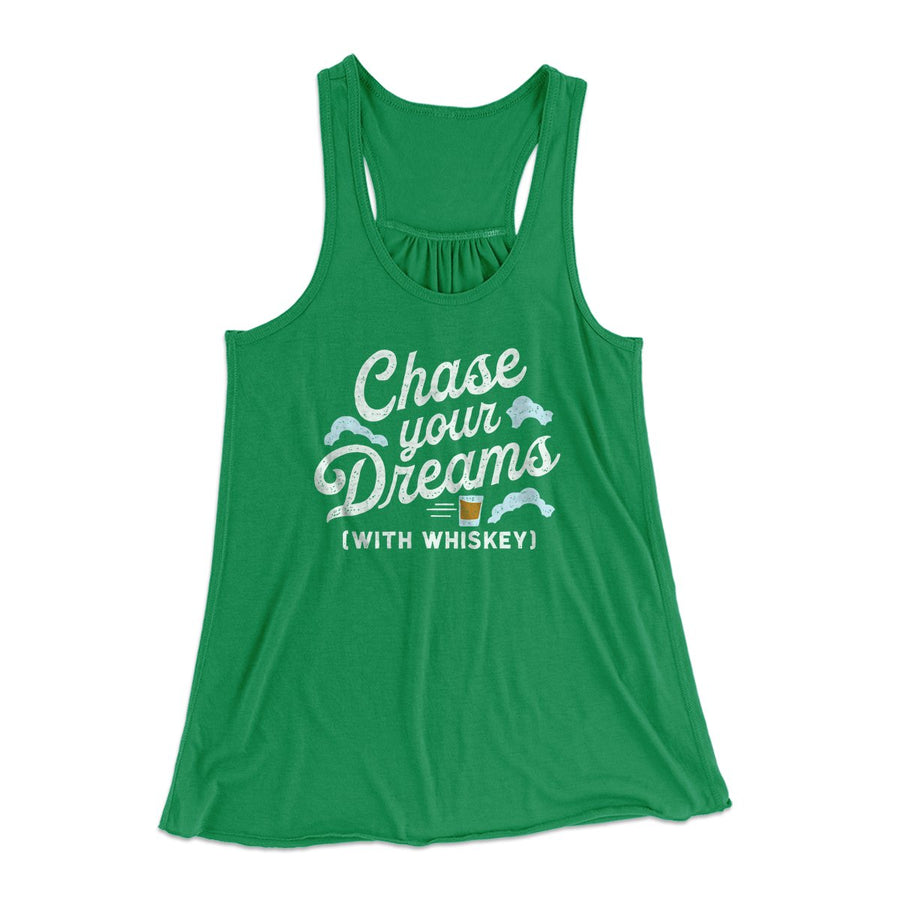 Chase Your Dreams With Whiskey Women's Flowey Tank Top | Funny Shirt from Famous In Real Life