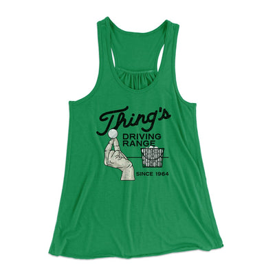 Thing's Driving Range Women's Flowey Tank Top Kelly | Funny Shirt from Famous In Real Life