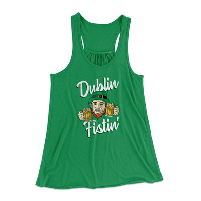 Dublin Fistin' Women's Flowey Tank Top Kelly | Funny Shirt from Famous In Real Life
