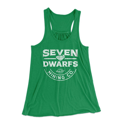 Seven Dwarfs Mining Co. Women's Flowey Tank Top Kelly | Funny Shirt from Famous In Real Life