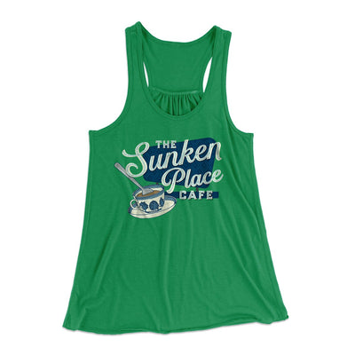 The Sunken Place Cafe Women's Flowey Tank Top Kelly | Funny Shirt from Famous In Real Life