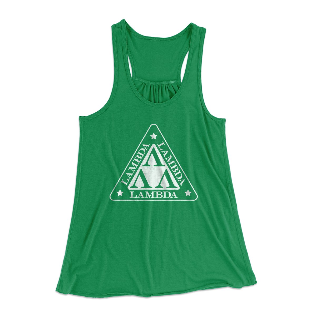 Lambda Lambda Lambda Women's Flowey Tank Top Kelly | Funny Shirt from Famous In Real Life
