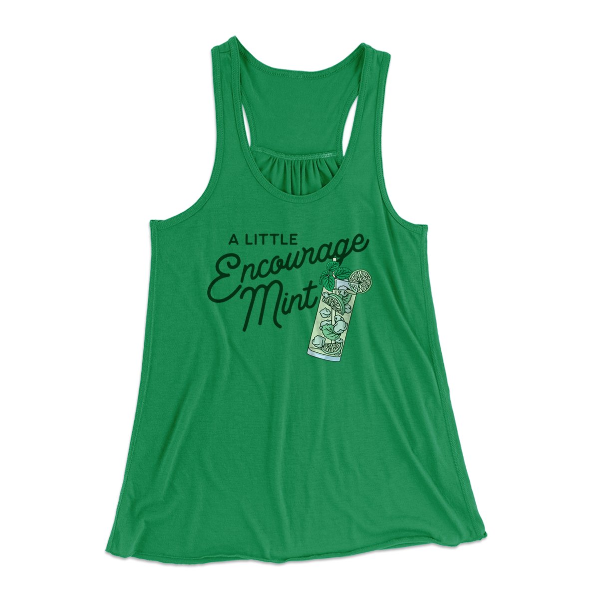 A Little Encourage-Mint Women's Flowey Tank Top | Funny Shirt from Famous In Real Life