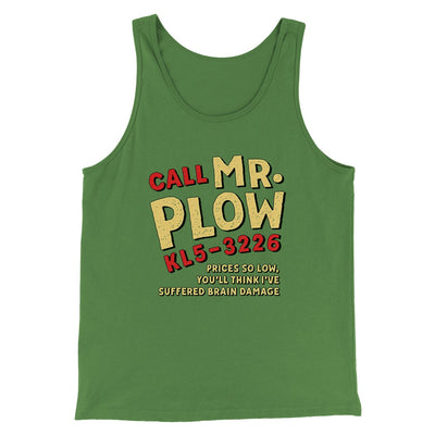 Mr. Plow Men/Unisex Tank Top Leaf | Funny Shirt from Famous In Real Life