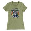 I Love Purrades Women's T-Shirt Light Olive | Funny Shirt from Famous In Real Life