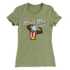 Back To Back World War Champs Women's T-Shirt Light Olive | Funny Shirt from Famous In Real Life