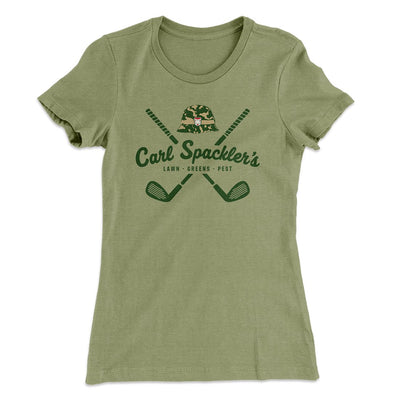 Carl Spackler's Groundskeeping Women's T-Shirt Light Olive | Funny Shirt from Famous In Real Life