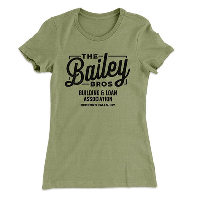 Bailey Brothers Women's T-Shirt Light Olive | Funny Shirt from Famous In Real Life