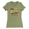Mr. Plow Women's T-Shirt Light Olive | Funny Shirt from Famous In Real Life