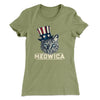Meowica Women's T-Shirt Light Olive | Funny Shirt from Famous In Real Life