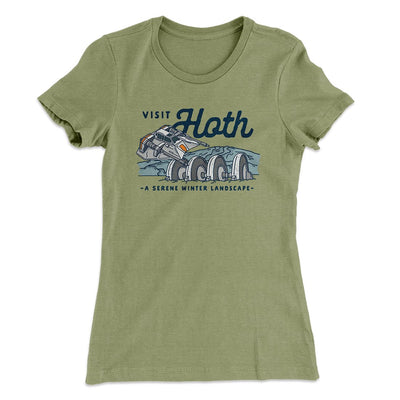 Visit Hoth Women's T-Shirt Light Olive | Funny Shirt from Famous In Real Life