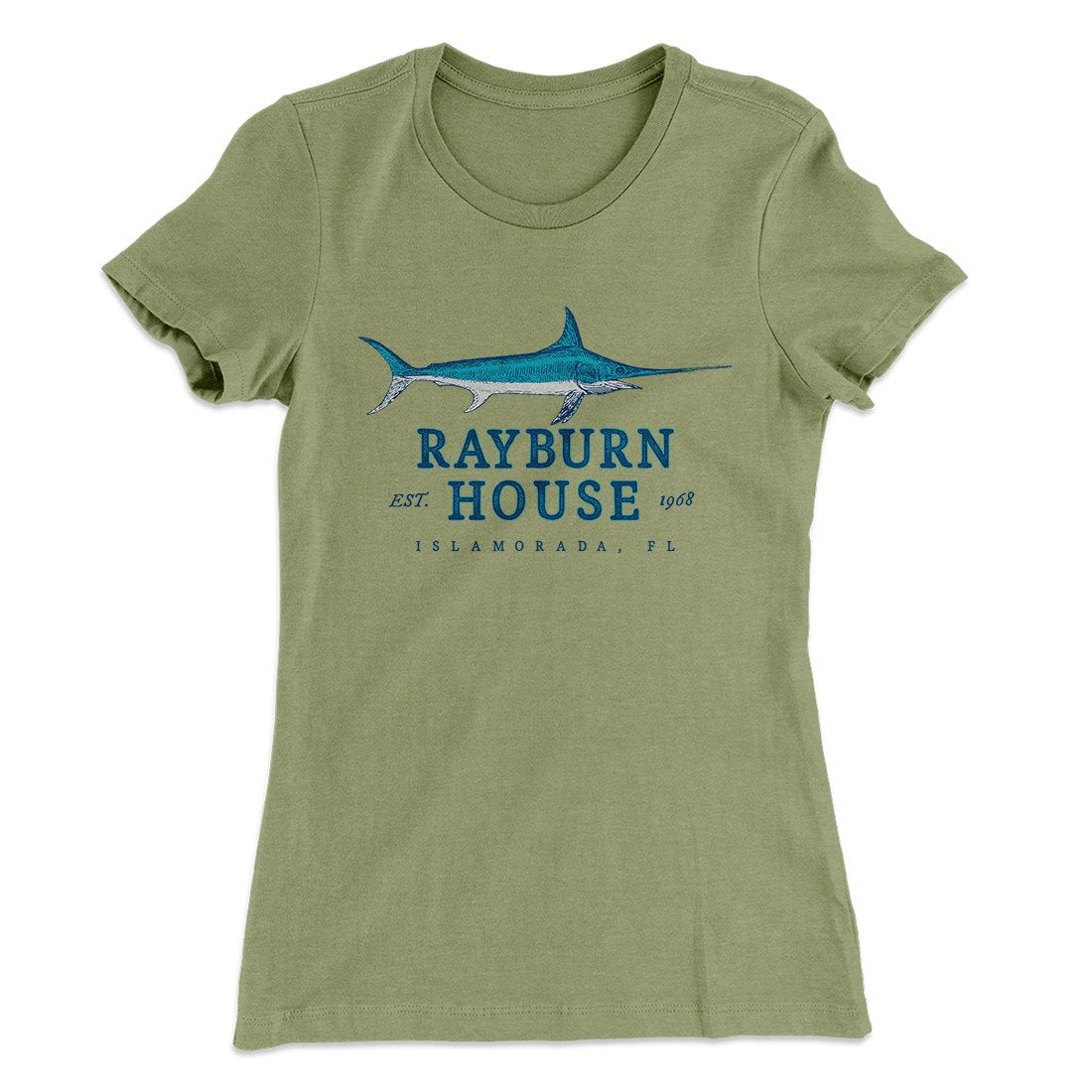 Rayburn House Women's T-Shirt Light Olive | Funny Shirt from Famous In Real Life
