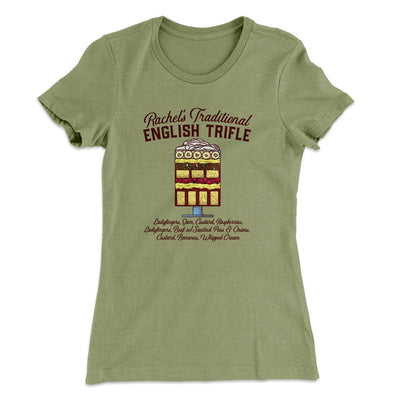 Rachel's English Trifle Women's T-Shirt Light Olive | Funny Shirt from Famous In Real Life