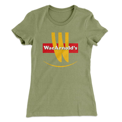 WacArnold's Women's T-Shirt Light Olive | Funny Shirt from Famous In Real Life