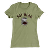 Pot Head Women's T-Shirt Light Olive | Funny Shirt from Famous In Real Life