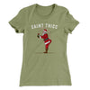 Saint Thicc Women's T-Shirt Light Olive | Funny Shirt from Famous In Real Life