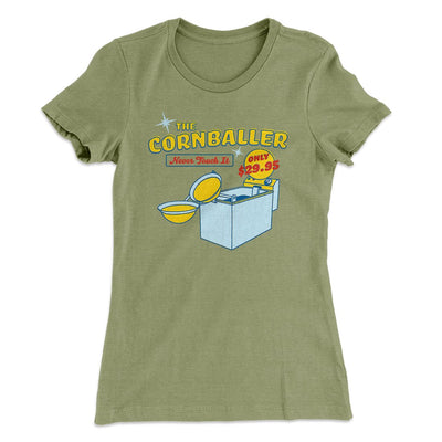 The Cornballer Women's T-Shirt Light Olive | Funny Shirt from Famous In Real Life