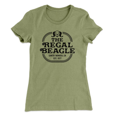 The Regal Beagle Women's T-Shirt Light Olive | Funny Shirt from Famous In Real Life