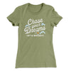 Chase Your Dreams With Whiskey Women's T-Shirt Light Olive | Funny Shirt from Famous In Real Life