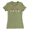 Rainbow Bra Women's T-Shirt Light Olive | Funny Shirt from Famous In Real Life